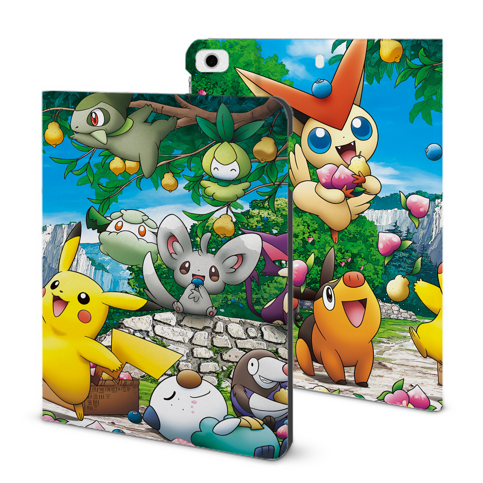 （画像用） ポケットモンスター Pokémon IPad ケース ブック型 PUレザー TPU 耐衝撃 軽量 薄型 ペン収納なし 全面保護 IPad 各モデル対応